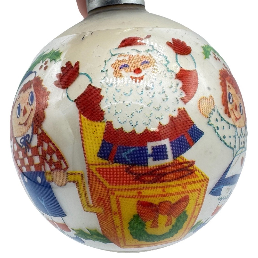 1975 Vtg Raggedy Ann  Xmas Ornament Corning Glass Works Bobbs-Merrill Co.